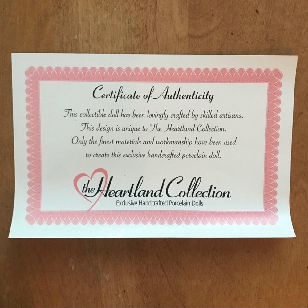 Authentic Porcelain Doll w/stand - Picture 5 of 5